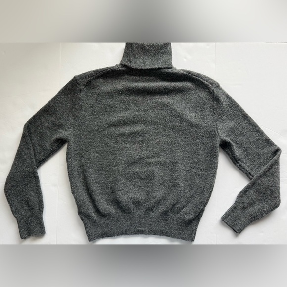 H&M Turtleneck Sweater Soft-Knit Loose-Fit Dark Gray Melange Size S - Picture 6 of 10